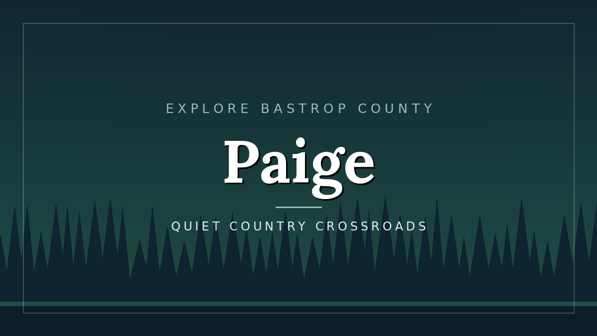 Paige, Texas town guide tile - Bastrop Current directory